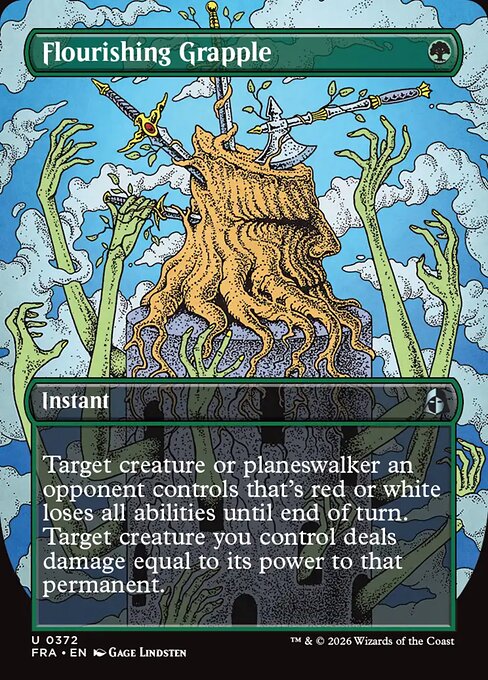 Flourishing Grapple - Reality Fracture MTG spoiler