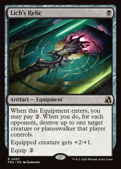 Lich's Relic - Reality Fracture MTG spoiler