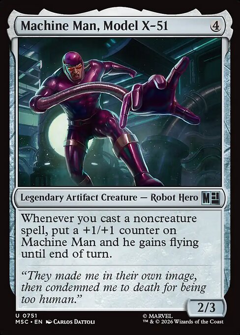 Machine Man, Model X-51 - Marvel Super Heroes Commander MTG spoiler