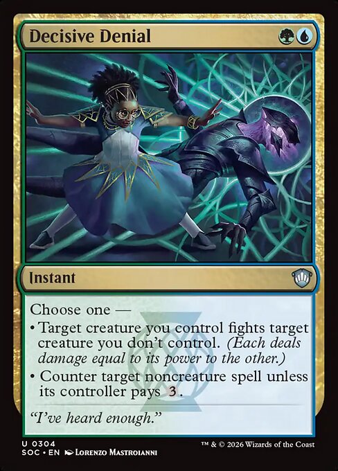 Decisive Denial - Secrets of Strixhaven Commander MTG spoiler