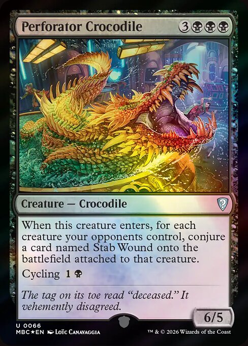 Perforator Crocodile - Mystery Booster: Commander Edition MTG spoiler