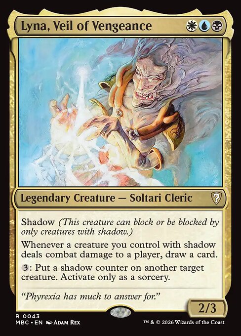 Lyna, Veil of Vengeance - Mystery Booster: Commander Edition MTG spoiler