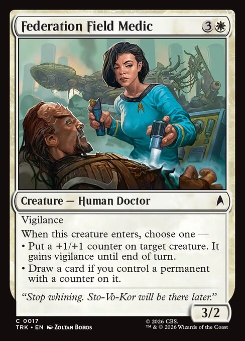 Federation Field Medic - Star Trek MTG spoiler