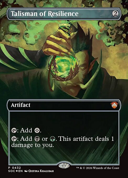 Talisman of Resilience - Secrets of Strixhaven Commander MTG spoiler