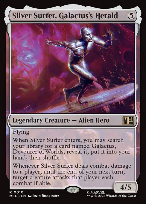 Silver Surfer, Galactus's Herald - Marvel Super Heroes Commander MTG spoiler