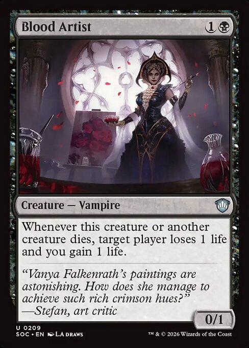 Blood Artist - Secrets of Strixhaven Commander MTG spoiler