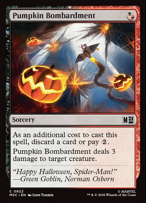 Pumpkin Bombardment - Marvel Super Heroes Commander MTG spoiler