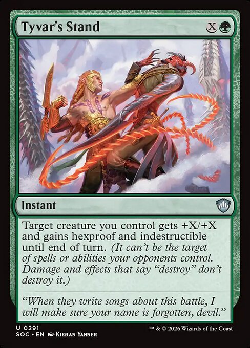Tyvar's Stand - Secrets of Strixhaven Commander MTG spoiler
