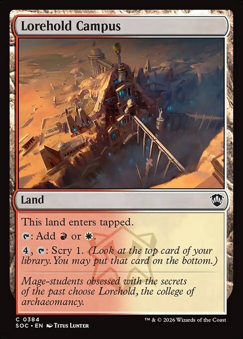Lorehold Campus - Secrets of Strixhaven Commander MTG spoiler