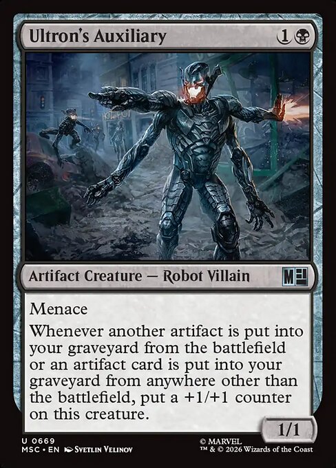 Ultron's Auxiliary - Marvel Super Heroes Commander MTG spoiler