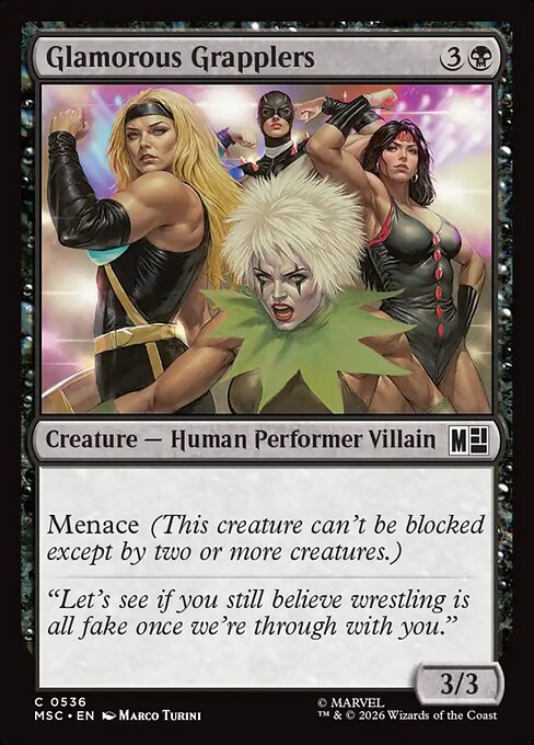 Glamorous Grapplers - Marvel Super Heroes Commander MTG spoiler