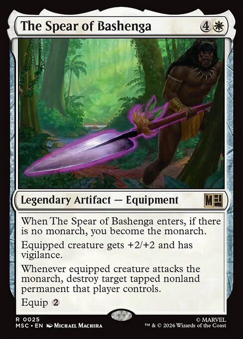 The Spear of Bashenga - Marvel Super Heroes Commander MTG spoiler