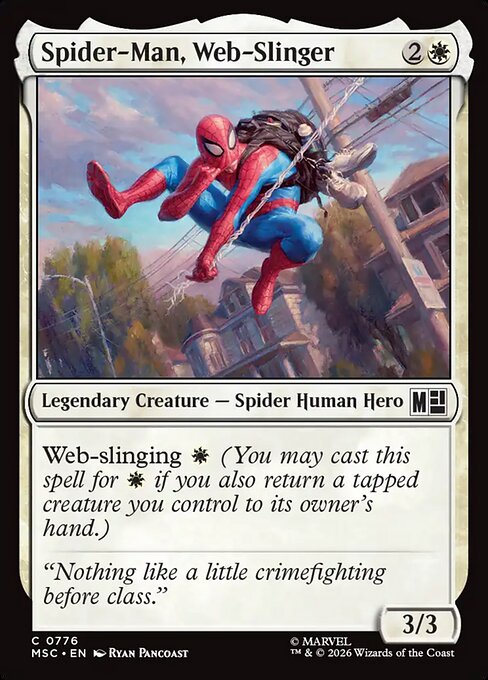 Spider-Man, Web-Slinger - Marvel Super Heroes Commander MTG spoiler
