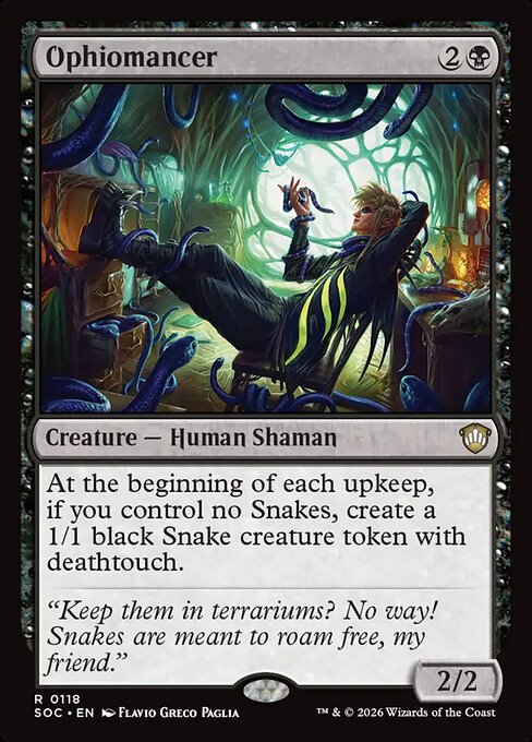 Ophiomancer - Secrets of Strixhaven Commander MTG spoiler