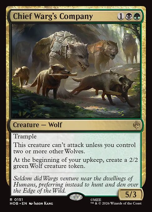 Chief Warg's Company - The Hobbit MTG spoiler