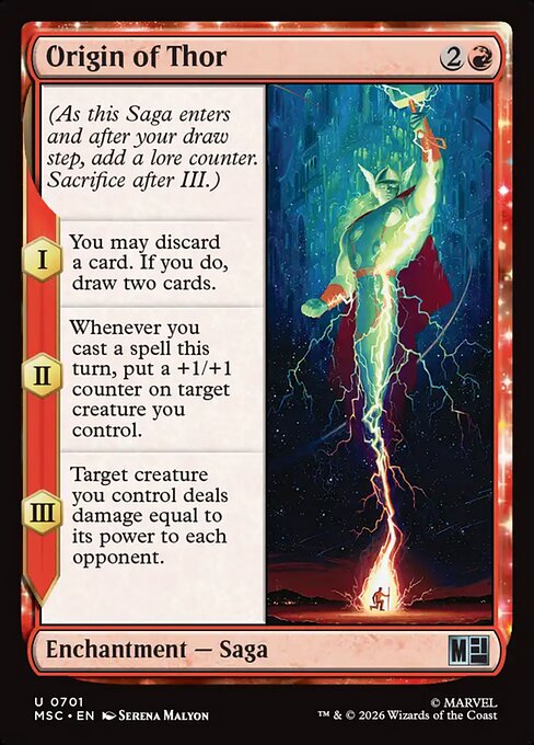 Origin of Thor - Marvel Super Heroes Commander MTG spoiler
