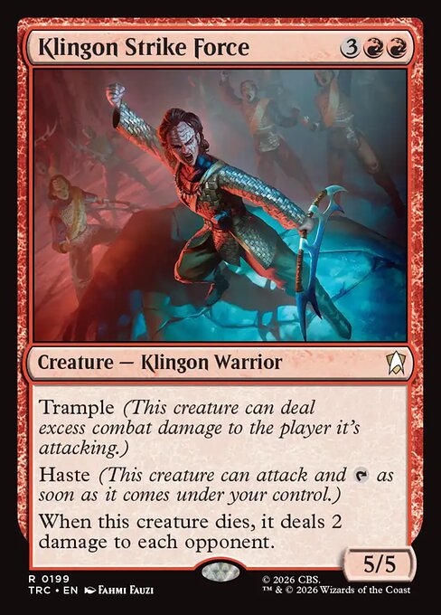 Klingon Strike Force - Star Trek Commander MTG spoiler