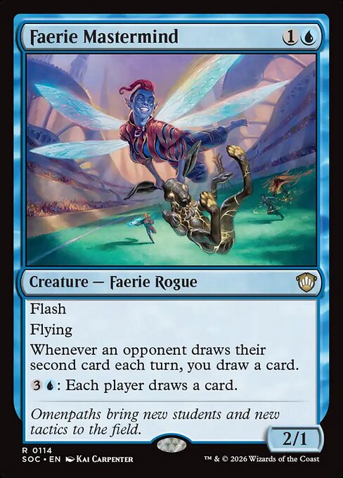 Faerie Mastermind - Secrets of Strixhaven Commander MTG spoiler