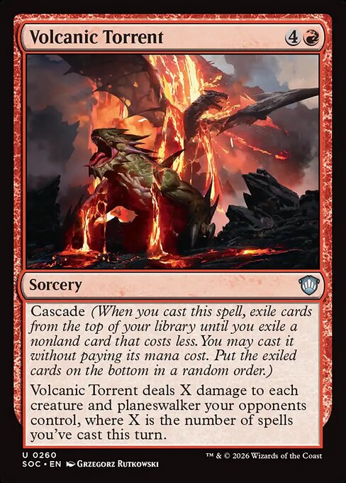 Volcanic Torrent - Secrets of Strixhaven Commander MTG spoiler