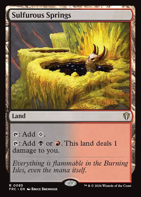 Sulfurous Springs - Reality Fracture Commander MTG spoiler