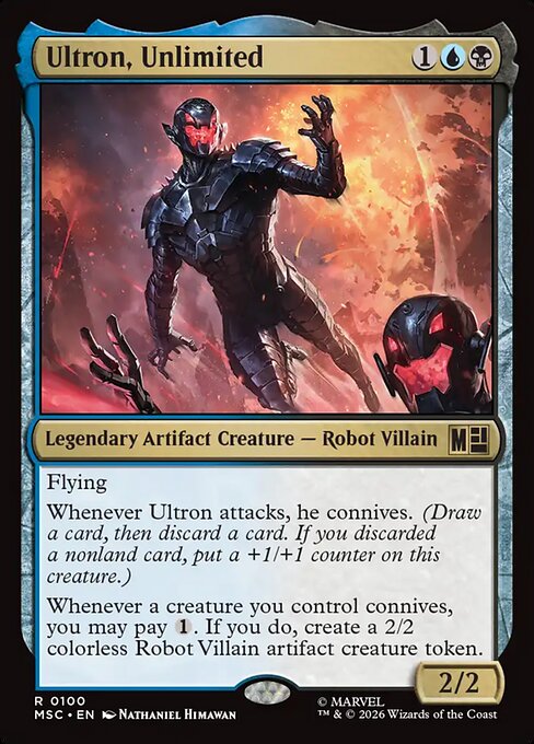Ultron, Unlimited - Marvel Super Heroes Commander MTG spoiler