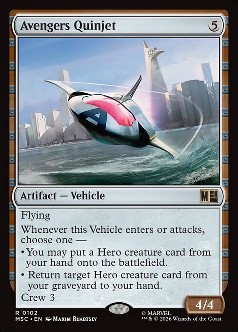 Avengers Quinjet - Marvel Super Heroes Commander MTG spoiler
