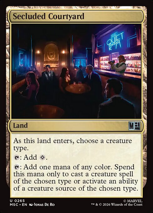 Secluded Courtyard - Marvel Super Heroes Commander MTG spoiler