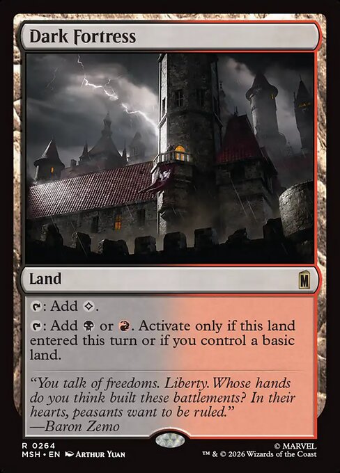 Dark Fortress - Marvel Super Heroes MTG spoiler