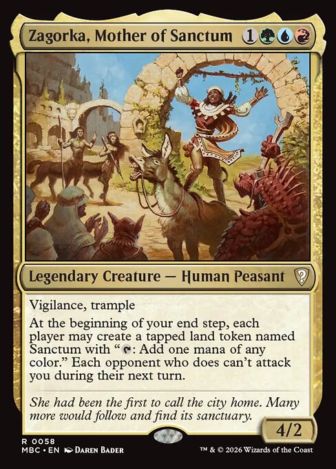 Zagorka, Mother of Sanctum - Mystery Booster: Commander Edition MTG spoiler