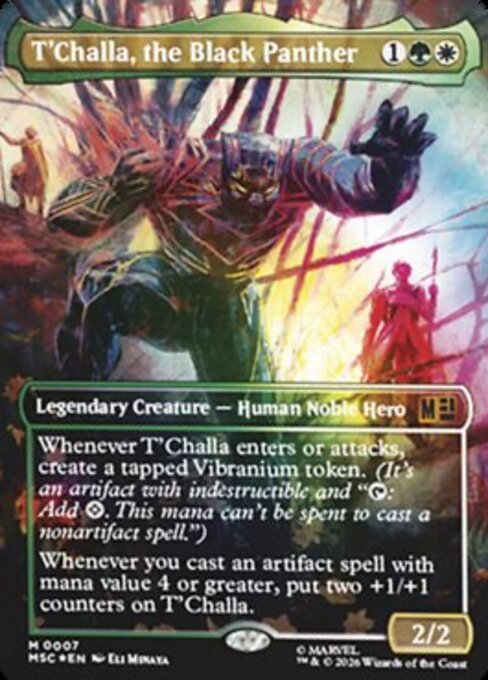 T'Challa, the Black Panther - Marvel Super Heroes Commander MTG spoiler