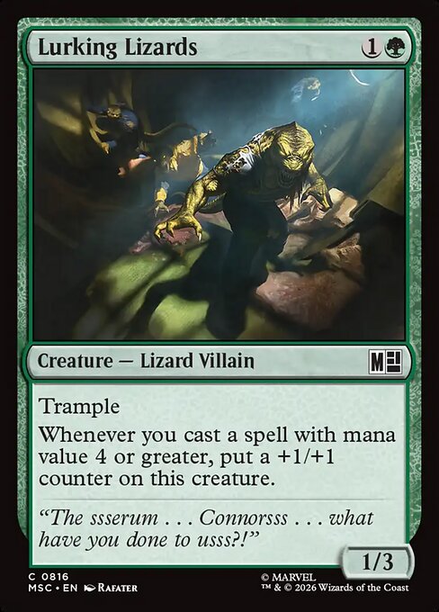 Lurking Lizards - Marvel Super Heroes Commander MTG spoiler