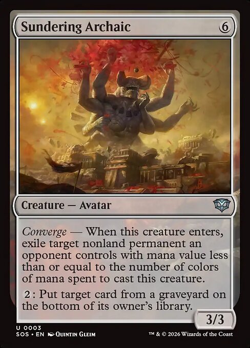 Sundering Archaic - Secrets of Strixhaven MTG spoiler