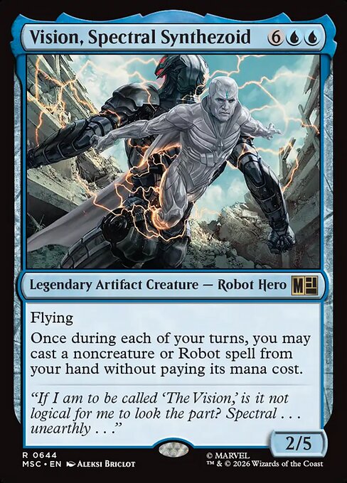 Vision, Spectral Synthezoid - Marvel Super Heroes Commander MTG spoiler