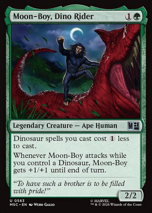 Moon-Boy, Dino Rider - Marvel Super Heroes Commander MTG spoiler