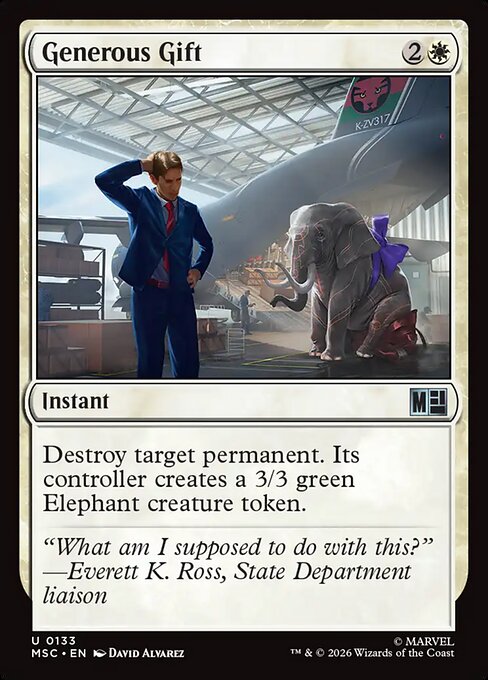 Generous Gift - Marvel Super Heroes Commander MTG spoiler
