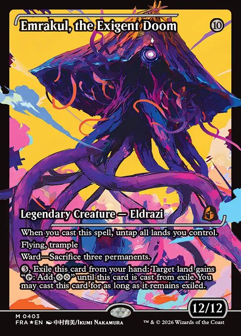 Emrakul, the Exigent Doom - Reality Fracture MTG spoiler