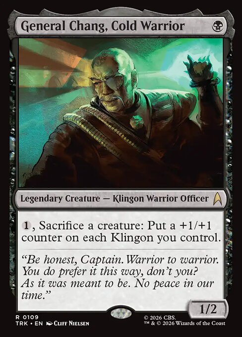 General Chang, Cold Warrior - Star Trek MTG spoiler