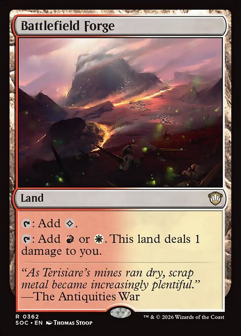 Battlefield Forge - Secrets of Strixhaven Commander MTG spoiler