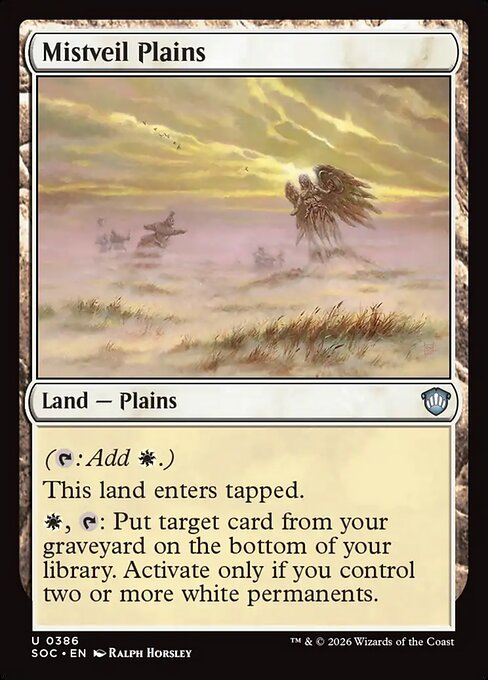 Mistveil Plains - Secrets of Strixhaven Commander MTG spoiler