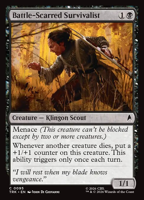 Battle-Scarred Survivalist - Star Trek MTG spoiler