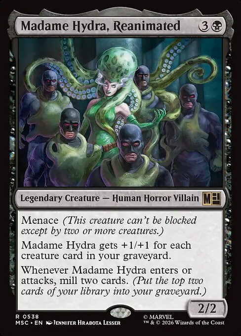 Madame Hydra, Reanimated - Marvel Super Heroes Commander MTG spoiler