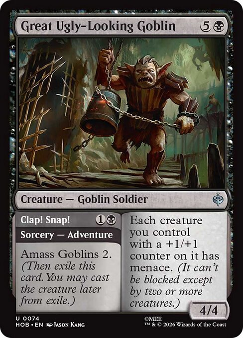 Great Ugly-Looking Goblin // Clap! Snap! - The Hobbit MTG spoiler