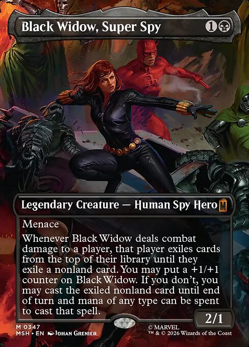 Black Widow, Super Spy - Marvel Super Heroes MTG spoiler
