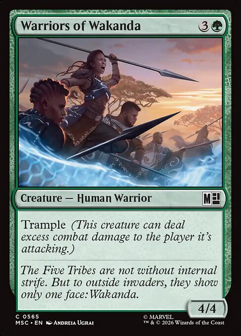 Warriors of Wakanda - Marvel Super Heroes Commander MTG spoiler