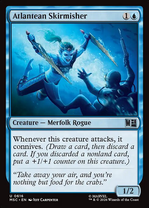 Atlantean Skirmisher - Marvel Super Heroes Commander MTG spoiler