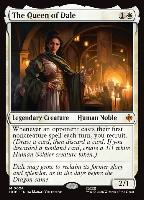 The Queen of Dale - The Hobbit MTG spoiler