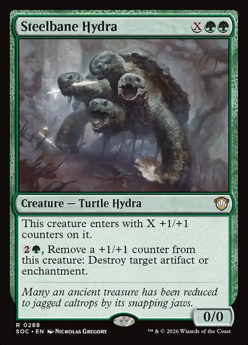 Steelbane Hydra - Secrets of Strixhaven Commander MTG spoiler