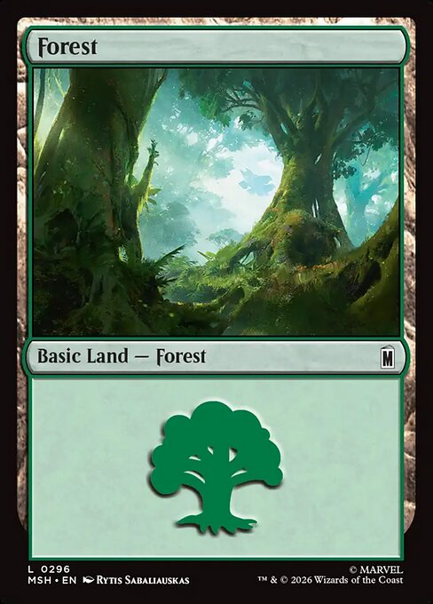 Forest - Marvel Super Heroes MTG spoiler