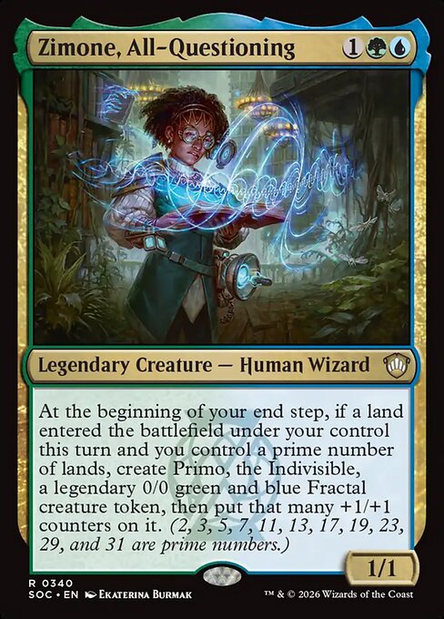 Zimone, All-Questioning - Secrets of Strixhaven Commander MTG spoiler