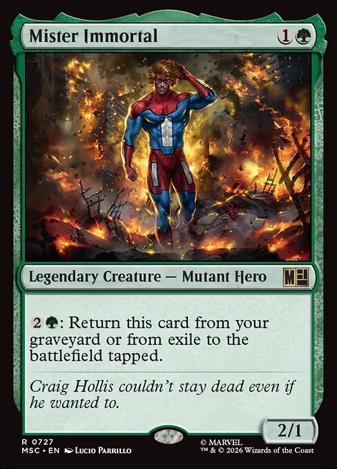 Mister Immortal - Marvel Super Heroes Commander MTG spoiler